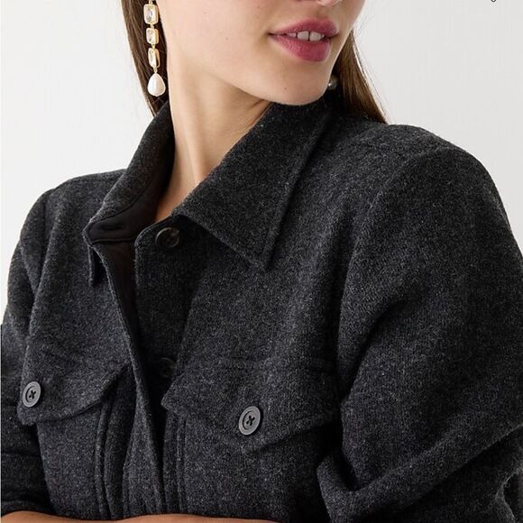 J.Crew Wool blend shirt-jacket XS - Picture 1 of 12